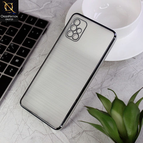 Samsung Galaxy A51 Cover - Black - New Trendy Glossy Border With Camera Protection Soft Silicon Case