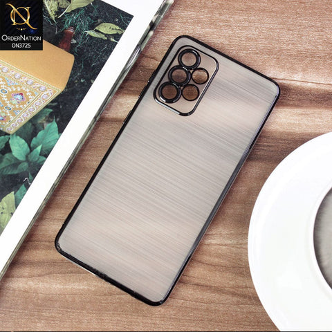 Samsung Galaxy A52 Cover - Black - New Trendy Glossy Border With Camera Protection Soft Silicon Case