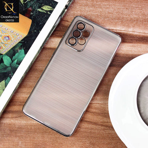 Samsung Galaxy A52 Cover - Silver - New Trendy Glossy Border With Camera Protection Soft Silicon Case