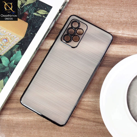 Samsung Galaxy A53 5G Cover - Black - New Trendy Glossy Border With Camera Protection Soft Silicon Case