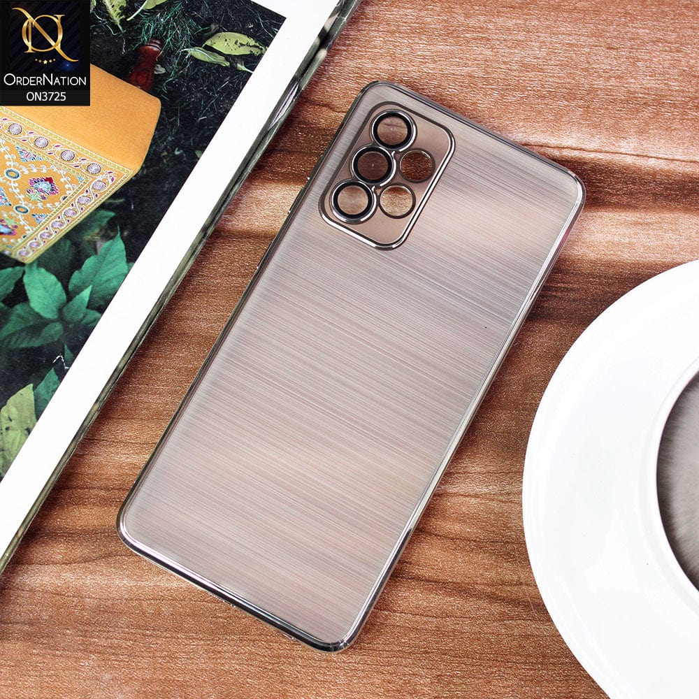 Samsung Galaxy A53 5G Cover - Silver - New Trendy Glossy Border With Camera Protection Soft Silicon Case