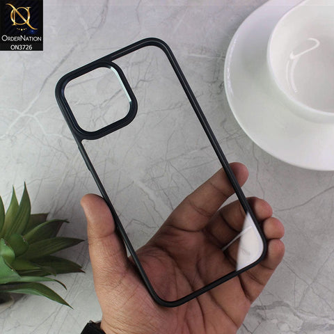 iPhone 13 Pro Max Cover - New Slim Fit Metal Camera Ring Bumper Protection Soft Borders Clear Back Case