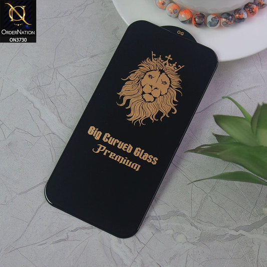 iPhone 14 Pro Protector - Black - Xtreme Quality Big Curved Tempered Glass Screen Protector