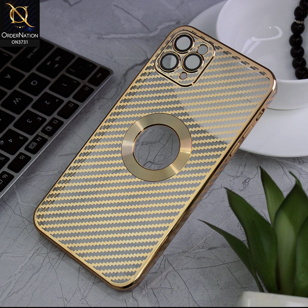 iPhone 11 Pro Max Cover - Golden - new ziggy lines camera protection logo hole case