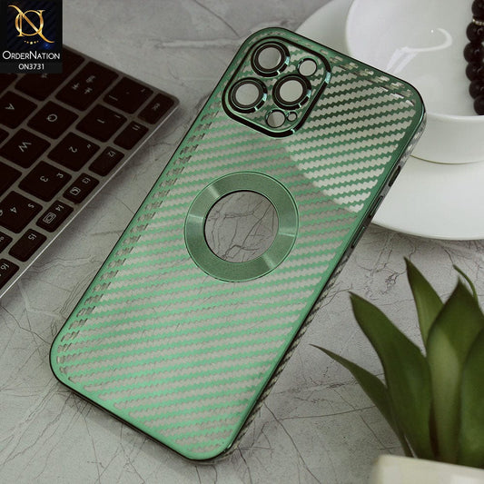 iPhone 12 Pro Max Cover - Green - new ziggy lines camera protection logo hole case
