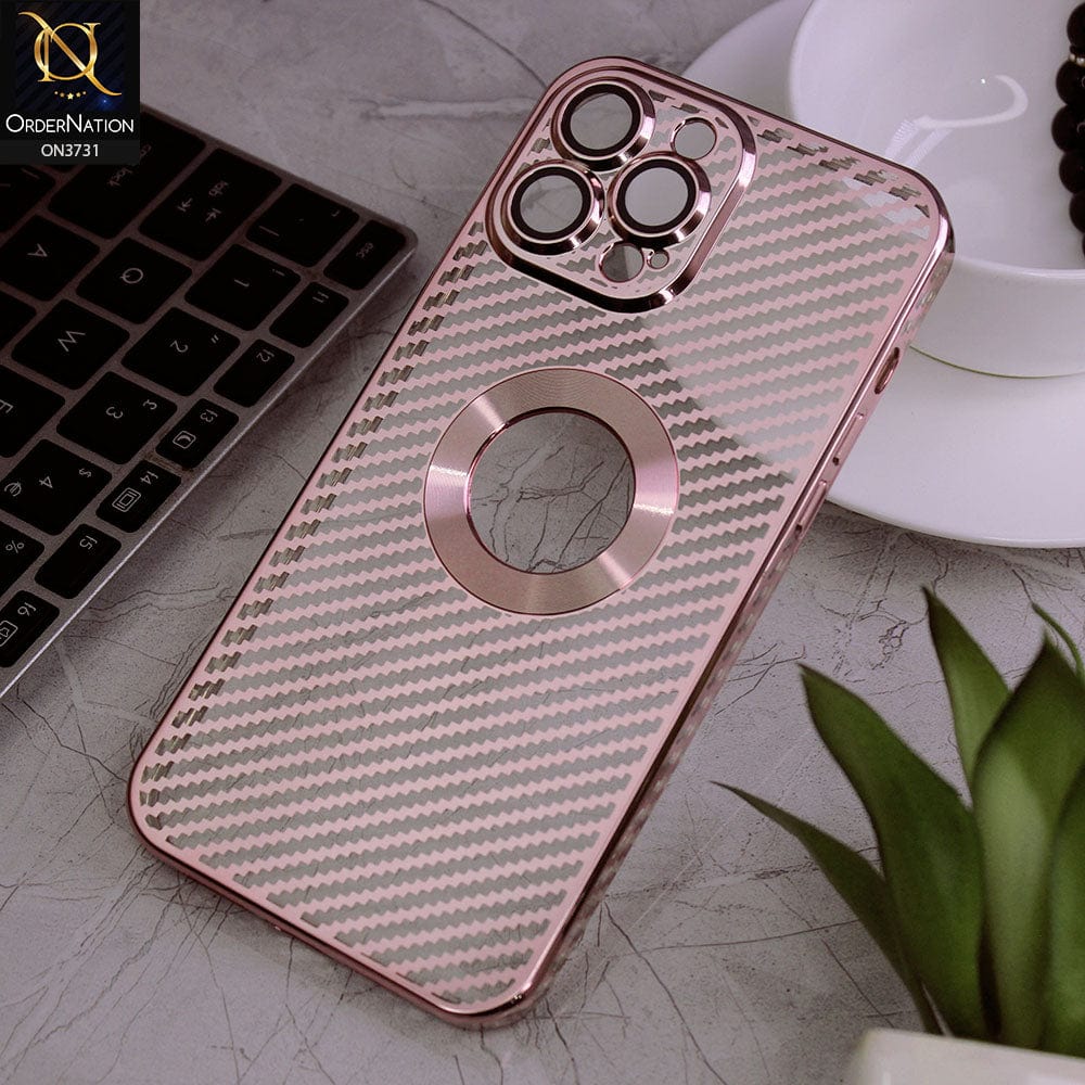 iPhone 13 Pro Max Cover - Rose Gold - new ziggy lines camera protection logo hole case