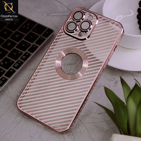 iPhone 13 Pro Max Cover - Rose Gold - new ziggy lines camera protection logo hole case