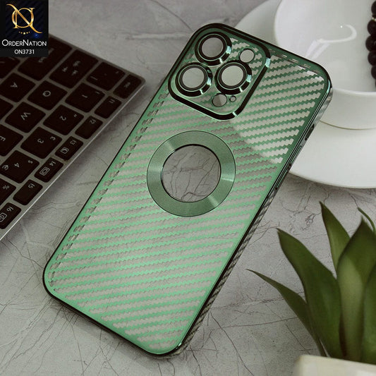 iPhone 14 Pro Max Cover - Green - new ziggy lines camera protection logo hole case