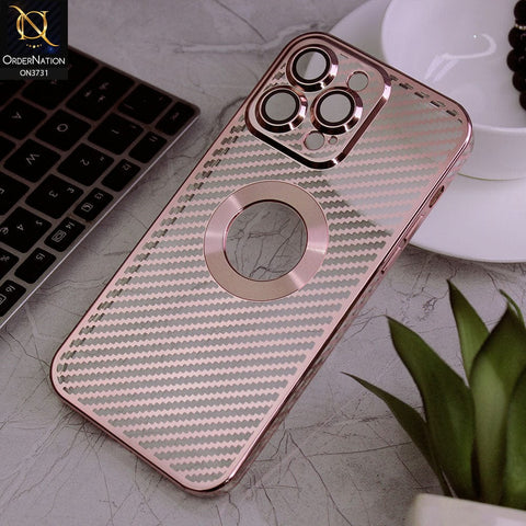 iPhone 14 Pro Max Cover - Rose Gold - new ziggy lines camera protection logo hole case