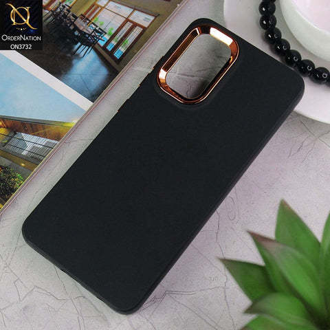Samsung Galaxy A32 Cover - Black - Electroplated Camera Border Soft Silicon Case