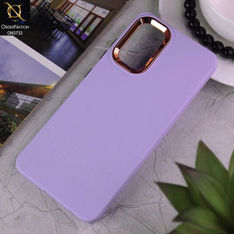 Samsung Galaxy A32 Cover - Purple - Electroplated Camera Border Soft Silicon Case