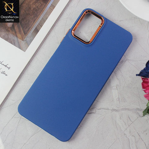 Tecno Camon 19 Neo Cover - Blue -Electroplated Camera Border Soft Silicon Case