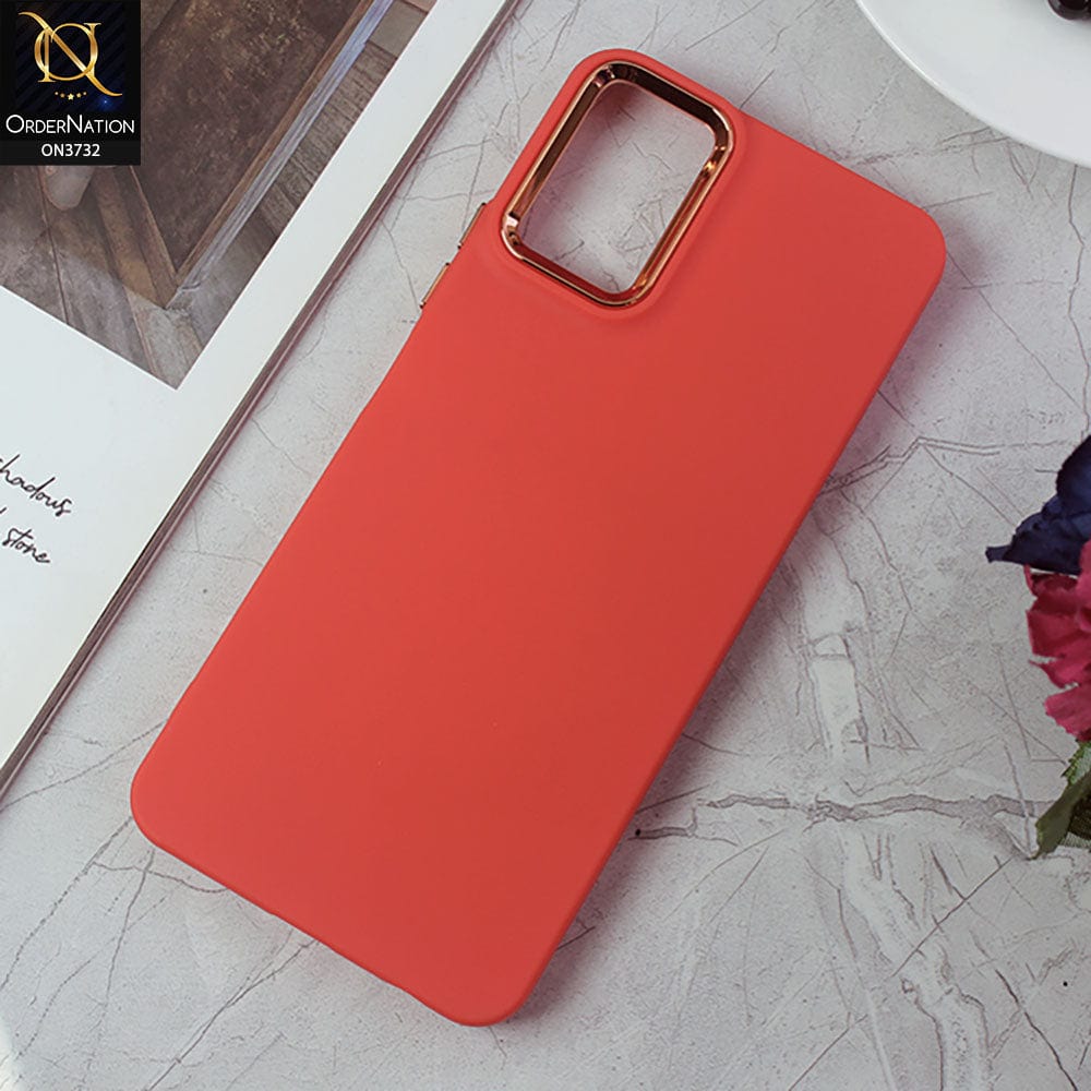 Tecno Camon 19 Neo Cover - Red -Electroplated Camera Border Soft Silicon Case