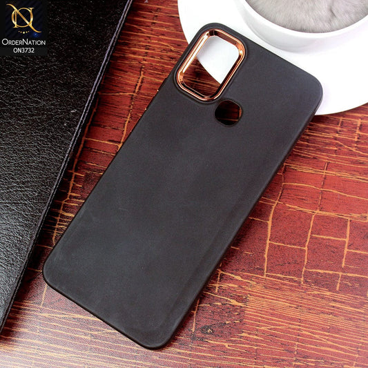 Infinix Hot 10 Play Cover - Black - Electroplated Camera Border Soft Silicon Case