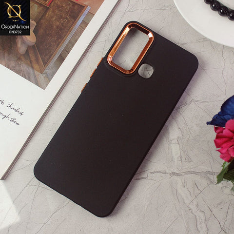 Infinix Hot 12 Play Cover - Black -Electroplated Camera Border Soft Silicon Case