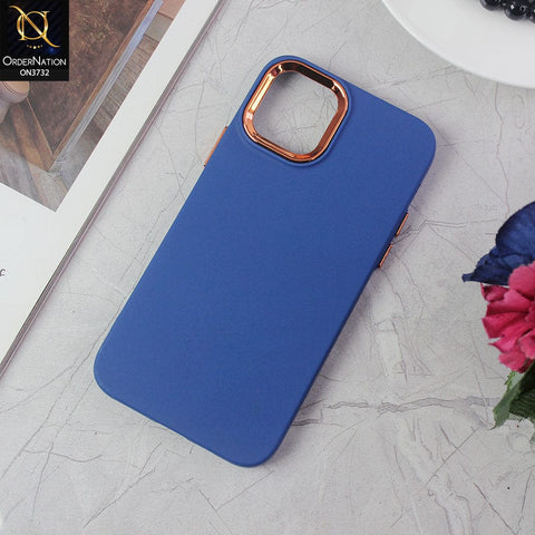iPhone 11 Pro Cover - Blue -Electroplated Camera Border Soft Silicon Case