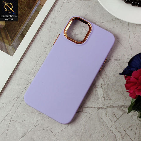 iPhone 11 Pro Cover - Purple -Electroplated Camera Border Soft Silicon Case