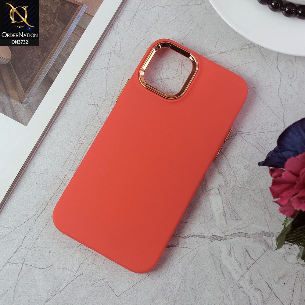 iPhone 11 Pro Cover - Red -Electroplated Camera Border Soft Silicon Case
