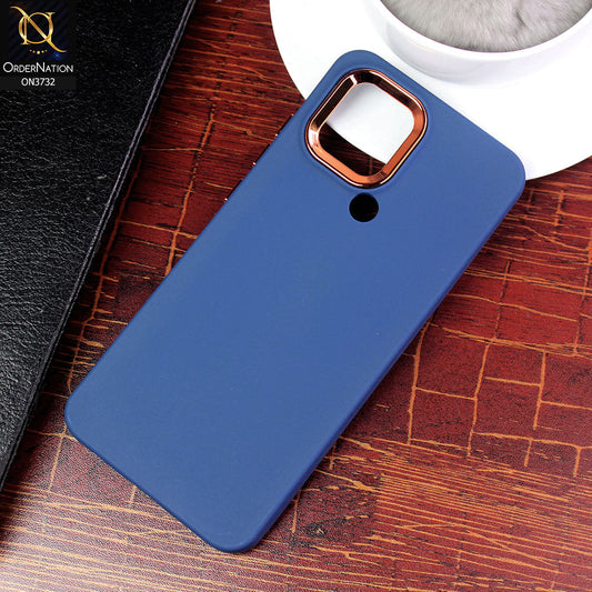 Xiaomi Redmi A1 Plus Cover - Blue - Electroplated Camera Border Soft Silicon Case