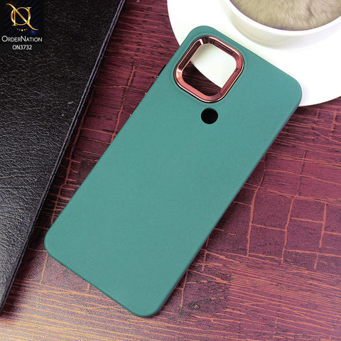 Xiaomi Redmi A1 Plus Cover - Green - Electroplated Camera Border Soft Silicon Case