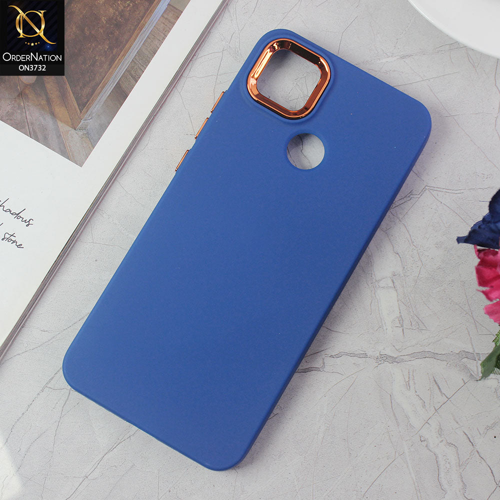 Xiaomi Redmi 10A Cover - Blue -Electroplated Camera Border Soft Silicon Case