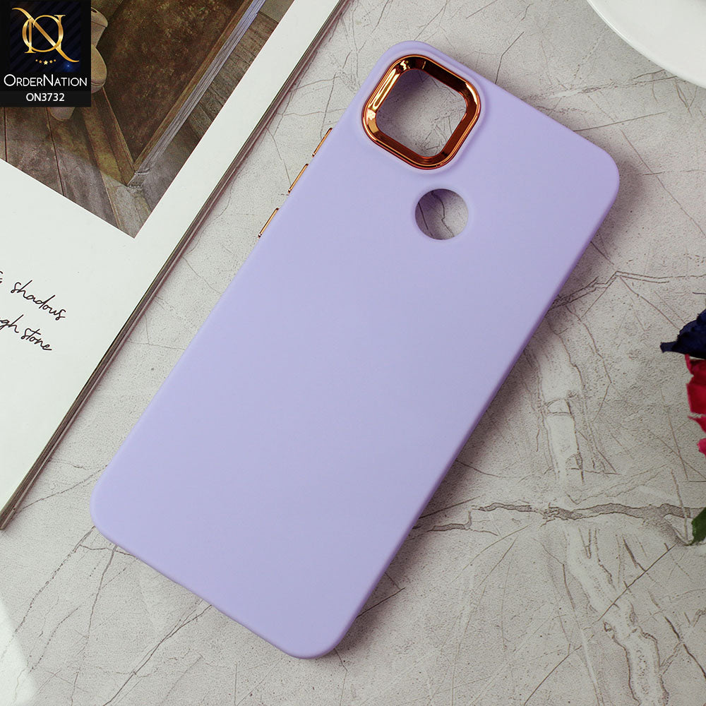 Xiaomi Redmi 10A Cover - Purple -Electroplated Camera Border Soft Silicon Case