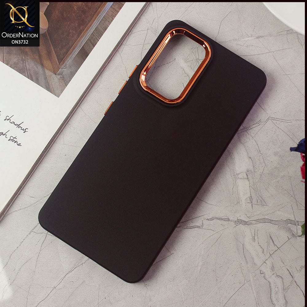 Samsung Galaxy A53 5G Cover - Black -Electroplated Camera Border Soft Silicon Case