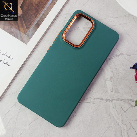 Samsung Galaxy A53 5G Cover - Green -Electroplated Camera Border Soft Silicon Case