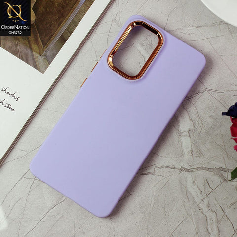 Samsung Galaxy A53 5G Cover - Purple -Electroplated Camera Border Soft Silicon Case