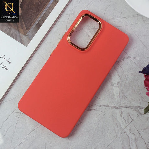 Samsung Galaxy A53 5G Cover - Red -Electroplated Camera Border Soft Silicon Case