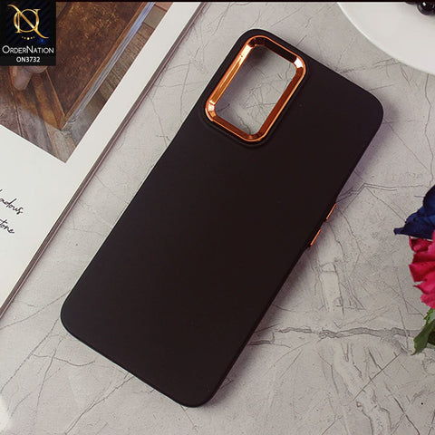 Samsung Galaxy A72 Cover - Black -Electroplated Camera Border Soft Silicon Case