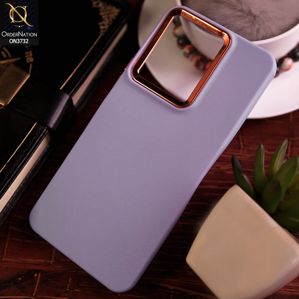 Vivo Y22s Cover - Purple -Electroplated Camera Border Soft Silicon Case