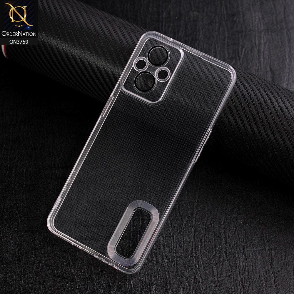Oppo F21 Pro 5G Cover - Transparent - New Gradient Shaded Logo Hole Camera Lense Protection Soft Silicon Case