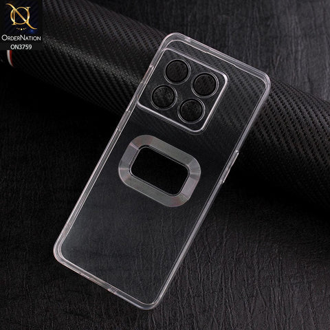 OnePlus 10 Pro Cover - Transparent - New Gradient Shaded Logo Hole Camera Lense Protection Soft Silicon Case