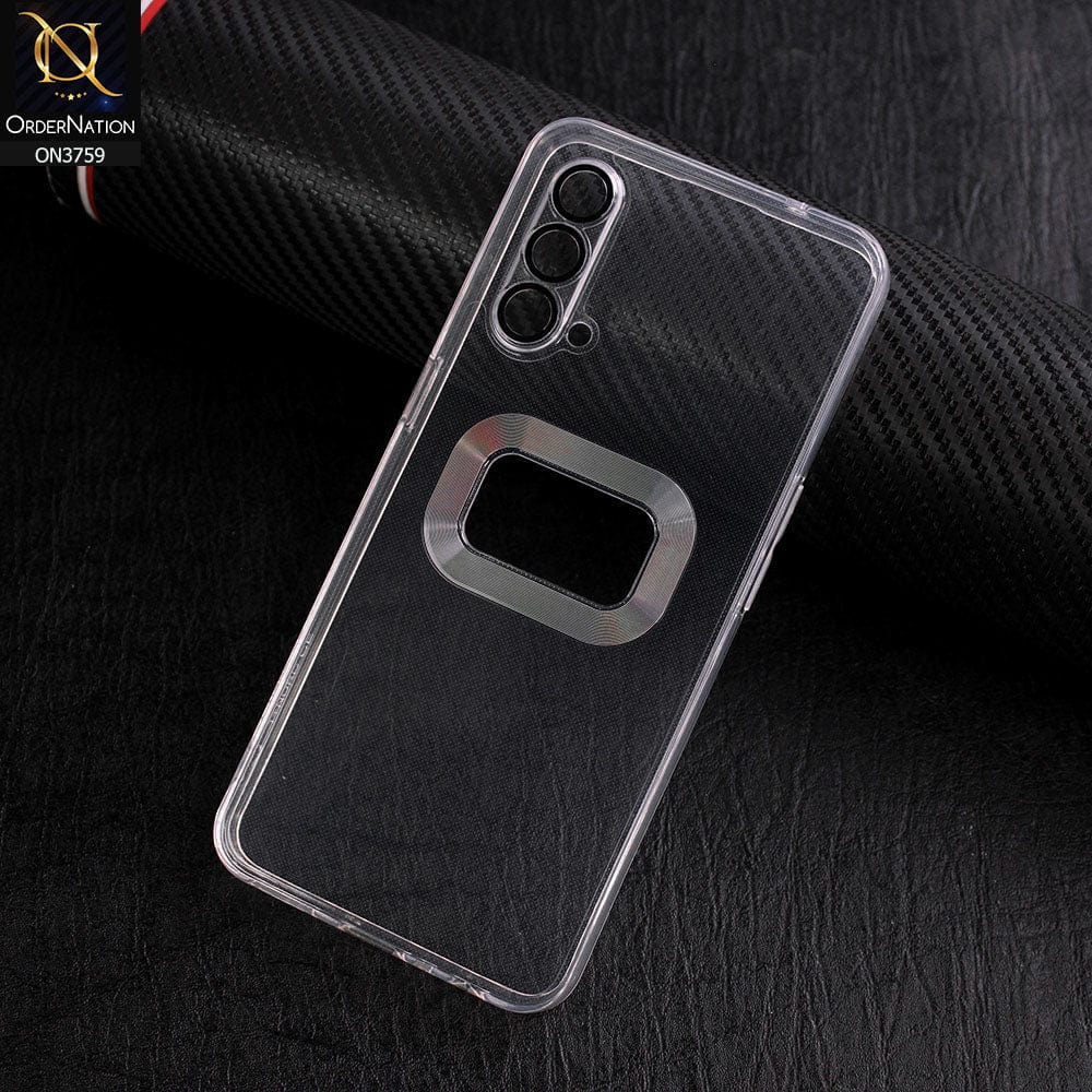 OnePlus Nord CE 5G Cover - Transparent - New Gradient Shaded Logo Hole Camera Lense Protection Soft Silicon Case