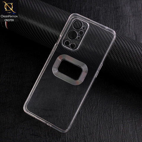 OnePlus 9 Pro Cover - Transparent - New Gradient Shaded Logo Hole Camera Lense Protection Soft Silicon Case