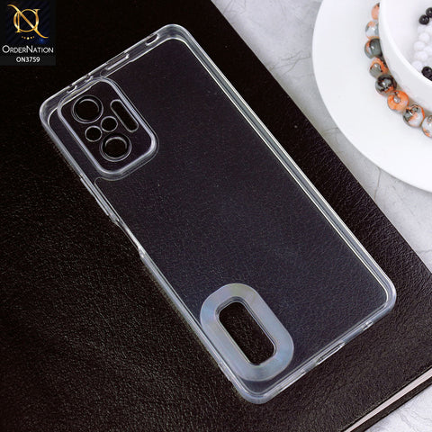 Xiaomi Redmi Note 10 Pro 4G Cover - Transparent - Logo Hole Camera Lense Protection Soft Silicon Transparent Case