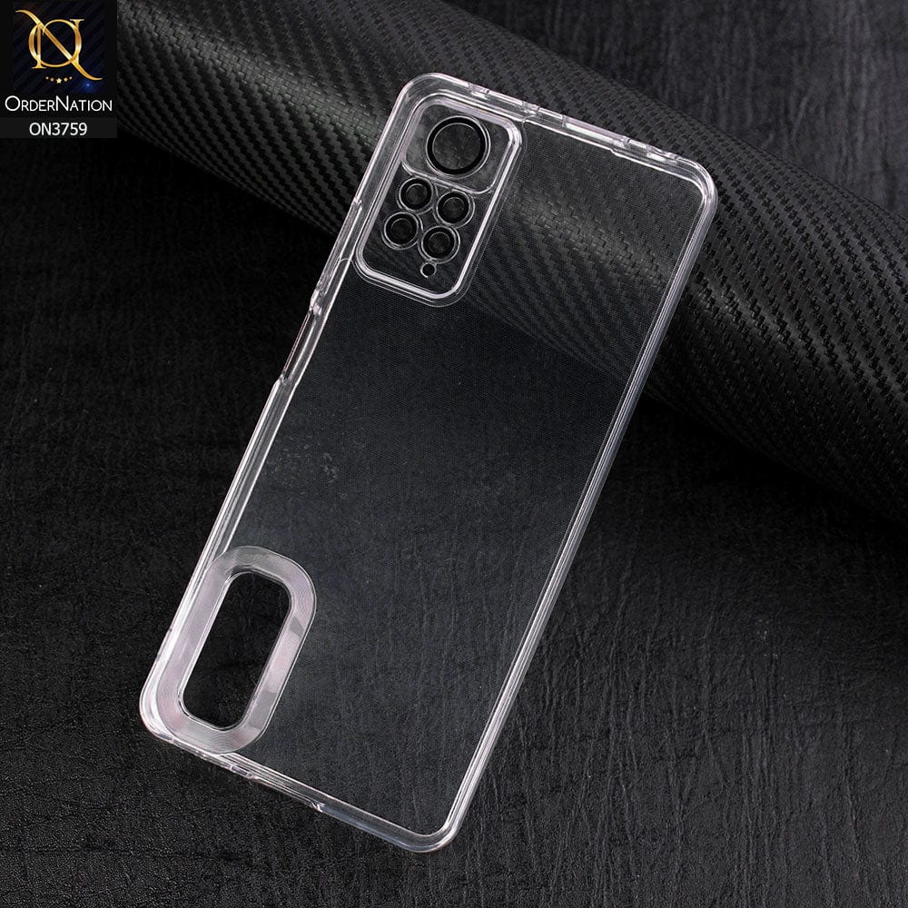 Xiaomi Redmi Note 11S Cover - Transparent - New Gradient Shaded Logo Hole Camera Lense Protection Soft Silicon Case