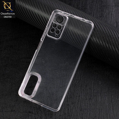 Xiaomi Redmi Note 11 Cover - Transparent - New Gradient Shaded Logo Hole Camera Lense Protection Soft Silicon Case