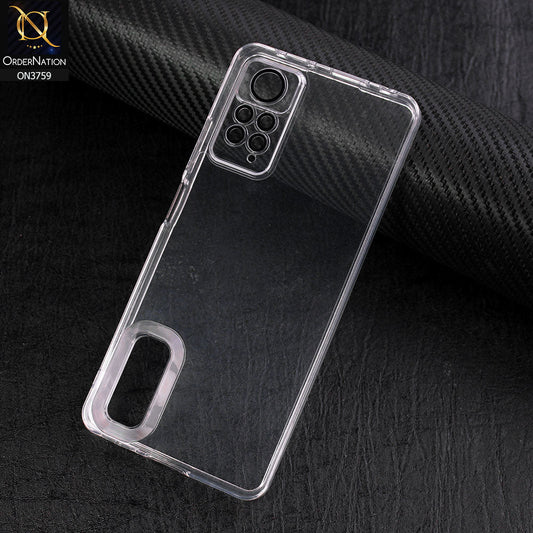 Xiaomi Redmi Note 11 Pro Cover - Transparent - New Gradient Shaded Logo Hole Camera Lense Protection Soft Silicon Case