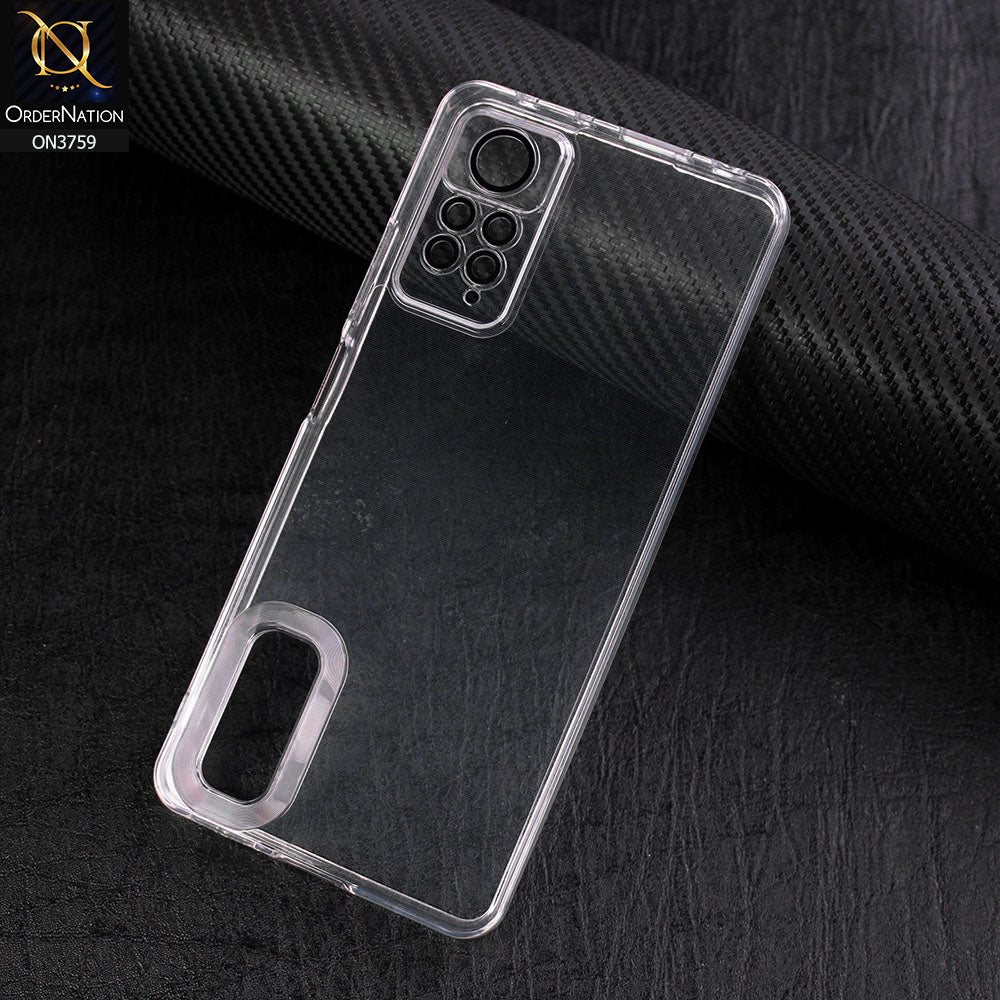 Xiaomi Redmi Note 11E Pro Cover - Transparent - New Gradient Shaded Logo Hole Camera Lense Protection Soft Silicon Case