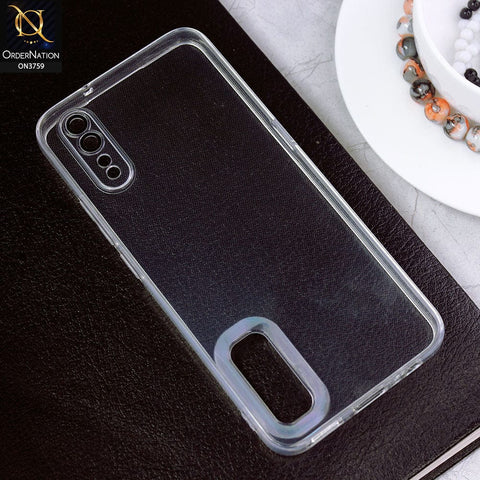 Vivo S1 Cover - Transparent - Logo Hole Camera Lense Protection Soft Silicon Transparent Case