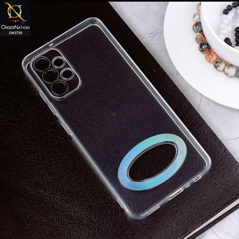 Samsung Galaxy A32 Cover - Transparent - Logo Hole Camera Lense Protection Soft Silicon Transparent Case