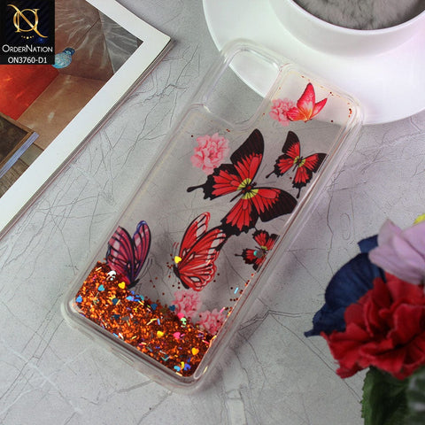 Samsung Galaxy A02s Cover - Design 1 - Soft Silicone Bling Sparkle Moving  Liquid Glitter Case