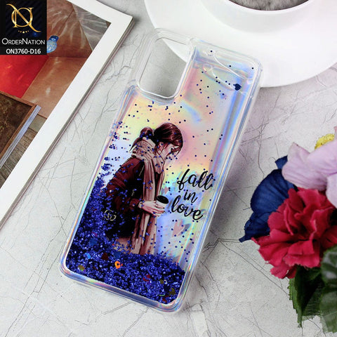 Samsung Galaxy A03s Cover - Design 16 - Soft Silicone Bling Sparkle Moving Liquid Glitter Case