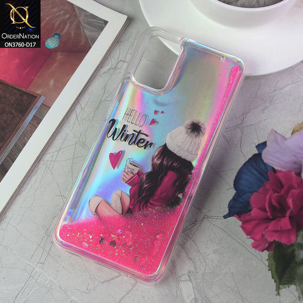 Samsung Galaxy A03s Cover - Design 17 - Soft Silicone Bling Sparkle Moving Liquid Glitter Case
