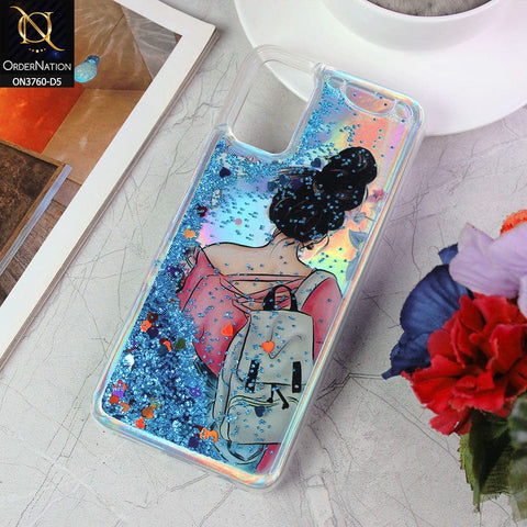 Samsung Galaxy A03s Cover - Design 5 - Soft Silicone Bling Sparkle Moving Liquid Glitter Case