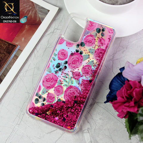Samsung Galaxy A02s Cover - Design 6 - Soft Silicone Bling Sparkle Moving Liquid Glitter Case