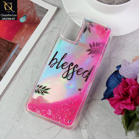 Samsung Galaxy A02s Cover - Design 7 - Soft Silicone Bling Sparkle Moving Liquid Glitter Case