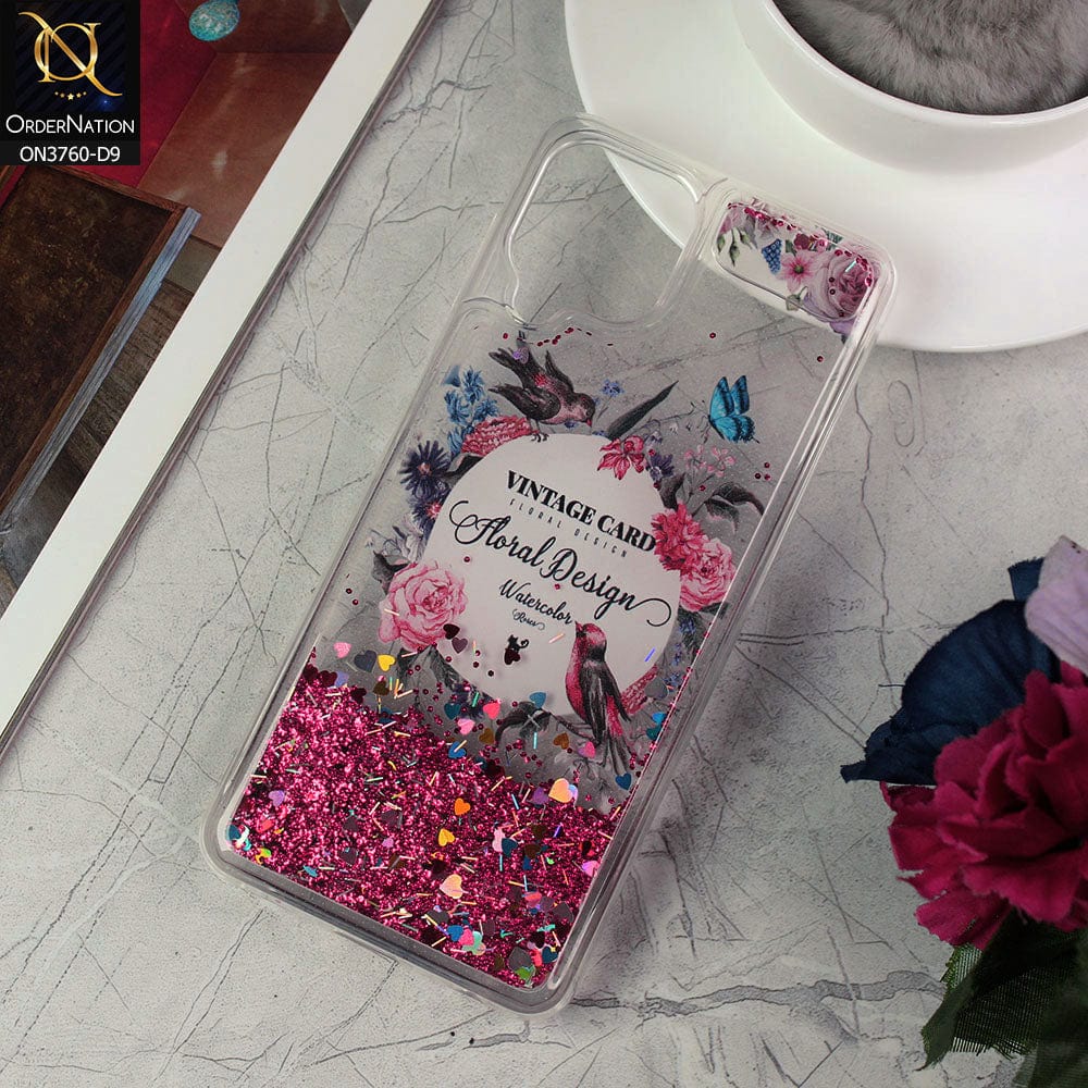 Samsung Galaxy A22 Cover - Design 9 - Soft Silicone Bling Sparkle Moving  Liquid Glitter Case